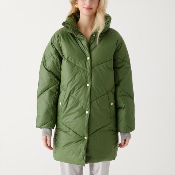 J. Crew Jackets & Blazers - J. Crew Size L NEW Utility Green Villa Primaloft Insulated Puffer Coat Jacket